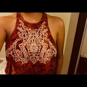 Embroidered crop top